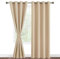 DWCN Vorhänge Blickdicht mit Raffhalter Verdunklungsvorhänge mit Ösen 2 Stücke Thermovorhang Hitzeschutz für Schlafzimmer, WonhzimmerBüro, Biscotti Beige, 215x132cm(HxB)