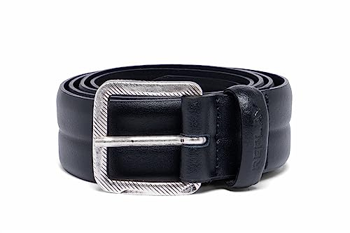 Replay Herren Gürtel aus Leder, Black 098 (Schwarz), 95