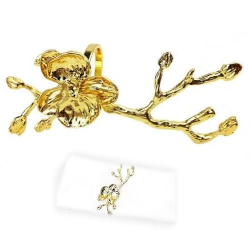 Metall Serviettenring Orchideen Blumen Serviettenschnallenhalter Schmücken Kreative Party Hochzeitstisch Dekoration