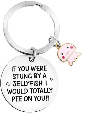 Cobee Friendship Keychain Funny Gifts, Best Friend Inspirational Keychain True Friend Gift Stainless Steel Unique Friendship Gifts Accessories for Best Friends Keyring Sisters Men Women(Pink)