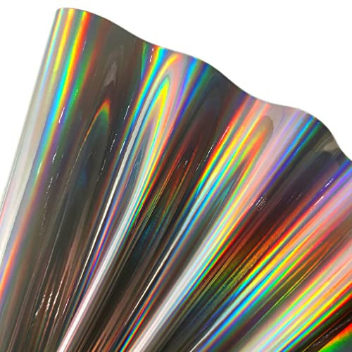 XHT Holoschimmer Kunstleder, 30 x 135cm Schillernder Multicolor-Metallic Leder Stoff für Taschen, Schlüsselanhänger, braun