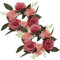 VOSAREA 2 Stücke Kerzenkranz Rose Kranz Kerzenring Hochzeit Kerzenhalter Ostern Blumenkranz Künstliche Blumen Türkranz für Stumpenkerzen Stabkerzen Valentinstag Deko Tischdeko