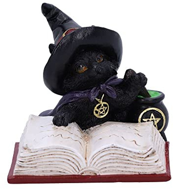 Nemesis Now Familiar's Brew Cat Figurine, Black, 8.5cm