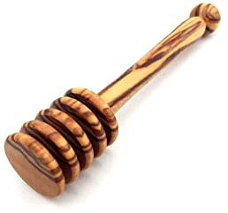 medina mood Honey Spoon, Honey Lifter, Length 10/12/15 cm, Honey Dosing Spoon, Wooden Spoon, Handmade from Olive Wood (Length: 10 cm)