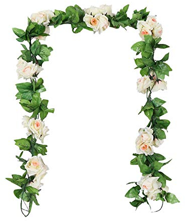 NerYuo Künstliche Blumen Blumengirlande künstliche Glyzinien Girlande, Künstliche Blumen Girlande Wisteria Hängende Blumen Rebe Bluerain für Home Wedding Party Garten Dekoration