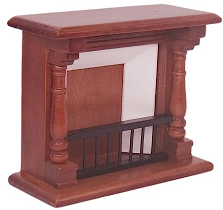 TOYANDONA Mini-möbel Puppenhauskamin Aus Holz Miniatur-puppenhausdekoration Tun So, Als Würden Sie Einen Kamin Spielen Decoraciones para Sala De Casa Beistelltisch Spielzeug Nussbaum Hölzern