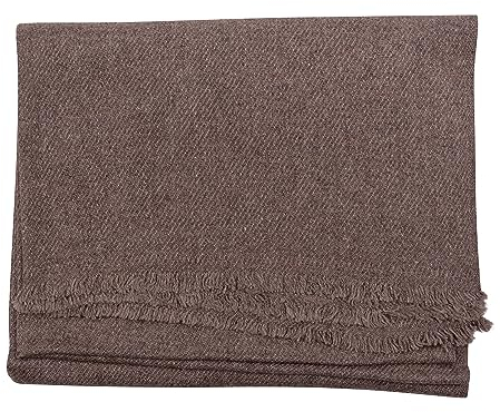 Yanopurna Sciarpa in Cashmere Unisex - Lana di Cashmere per Donna e Uomo - Leggera in Tinta Unita - Avvolgente Calda 68 x 190 cm - Al Collo - Prodotto in Nepal