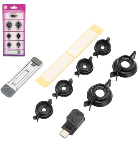 Rocker Protection Kit, 6 Thumb Grip Covers Joystick Stabilizer Clamps with Kickstand Type C Adapter for Steam Deck for Switch, Gift for Friends and Family As Birthday, Christmas