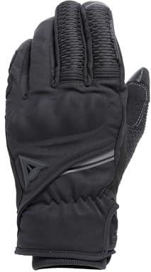 Dainese - Trento D-Dry® Gloves, Winter Motorradhandschuhe, wasserdicht, mit Knöchelschützern, Mann, Schwarz/Schwarz, XS