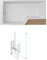 Baignoire bain douche JACOB DELAFON Neo + pare bain + étagère 160 x 90, version gauche
