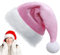 Rosa Weihnachtsmütze für Erwachsene Kinder,32*45cm Nikolausmütze Plüsche Weihnachtsmann Mütze,Warm Dicker Nikolaus Mütze Santa Clause Mütze für Männer Frauen Mädchen Jungs Familie Weihnachtsfeier