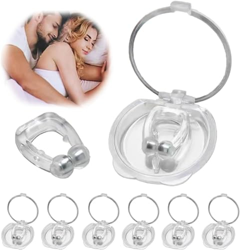 Stop Snoring Device, Silikon Magnetic Snore Stop Nose Clip, hilft Ihnen, Schnarchen zu stoppen und genießen Sie einen ruhigen Schlaf, einfach zu bedienen und, Packung mit 6