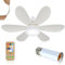 LMYDIDO 16.5'' Ceiling Fans with Lights and Remote Control, 30W Dimmable LED Ceiling Fan with 6 Blades, E27 Converter Base, 3 Speeds 3 Colors Modern Fan Lamp for Bedroom, Living Room, Kitchen