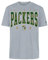 GREEN BAY PACKERS Unisex NFL Oversized Satin Applique Patch Logo Heather Gray T-Shirt, Grau, M Große Größen EU