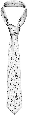 IFHSIGoe Herren-Krawatte mit Notenschlüssel-Notenblatt-Symbol, abstrakte Herren-Krawatte, Polyester, für Hochzeit, Party, Bräutigam, Trauzeugen, Siehe Abbildung, Einheitsgröße