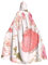 ESASAM Tea Cups With Roses Romantic Shabby Adult Halloween Hooded Cloak - Advanced Costume Accessories For Horror Nights