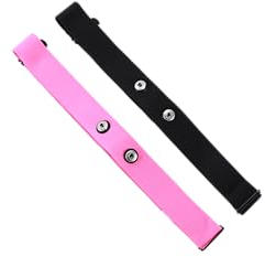 Rich Green Valley Heart Rate Monitor Chest Strap fits for Polar H7 H9 H10 Wahoo Tickr Garmin HRM,​Multi-Packs, Black-pink, Medium
