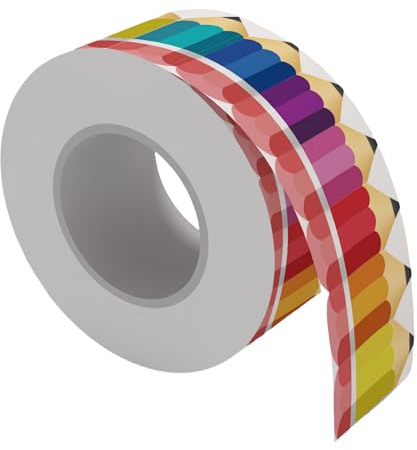 Pin Board Border, 20 m Colourful Pencil Border,Bulletin Border Stickers, Pencil Edge Trim for Back to School Bulletin Board Decorations Pencil Border