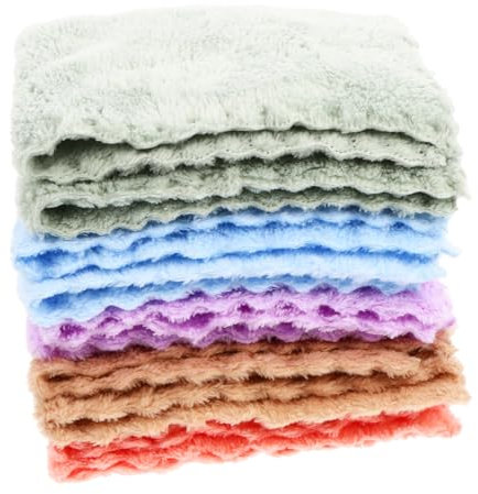 GARVALON 10 Stück Mehrweg Waschlappen Wasserabsorbierende Wiederverwendbare Babytücher Waschhandschuh Kinder Weiche Waschlappen Für Kleinkinder Babys