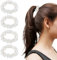 Weiß Perlen Haargummi Scrunchie, 4 Stücke Perlen Weiß Scrunchies Haargummi Wunderschön Haargummis Damen Zopfgummi Elastisch Haargummi Perlen Dutt Haargummi Damen Spiralhaargummi für Frauen Mädchen