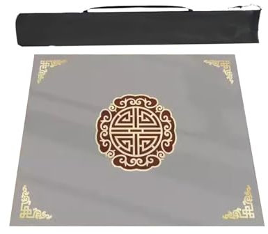 Mahjong Table Cover, Mahjong Mat, Mahjong Table Cloth, Mahjong Set, Square Gamuza Mahjong Mat, 1 Uds. Antideslizante Reducción de Ruido Mahjong Table Mat, Cubierta de Mesa de Juego con Bolsa de Almace
