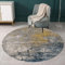 ARUGYTEI Teppich Rund, Multi Yellow ø 160 cm, Vintage Modern Design Teppiche Wohnzimmer Bettvorleger Schlafzimmer rutschfest Waschbar,Modernes Design Marineblau, Schwarz Grau, Gelb, Creme Deko