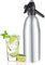 Sifone per acqua frizzante, sifone per soda da 1 l, in alluminio, per la casa, portatile, per acqua gassata, cocktail o acqua gassata, utilizza cartucce di CO2 da 8 grammi (non incluse) (argento)