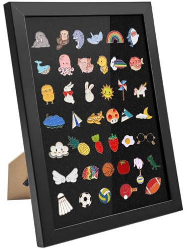 Sibosen Pin-Vitrine, 21 x 30 cm, Schattenbox für Anstecknadeln, Sammlungshalter, Pin-Display-Rahmen für Anstecknadeln, Schreibtisch und Wand