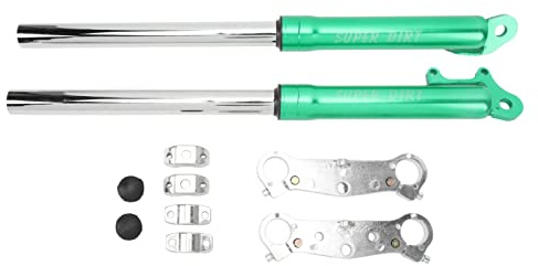 Tissting Federgabel Stoßdämpfer, Metalllegierung Suspensionsfedergabel mit Dämpfungssystem für 47cc/49cc 2-Takt Mini Pocket Bikes, Vorderrad Federung Kit für Motorrad Dirt Bike