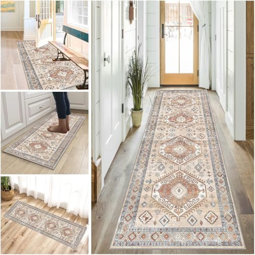 XUEGAIXIA Teppich Läufer Flur Küchenteppich Waschbar rutschfest Küchenläufer Modern Carpet Fussmatte Innen Teppichläufer Teppichläufer auf Maß Meterware Flurteppich für Küche 90 x 500 cm