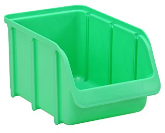 hünersdorff Sichtbox / Stapelbox / Lagerbox in Größe 3, stapelbar, Farbe: Grün