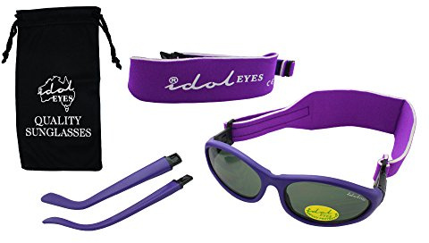 Baby Wrapz 2 Convertible Sunglasses 0-5 Years With 2 Headbands & Attachable Arms (Purple)