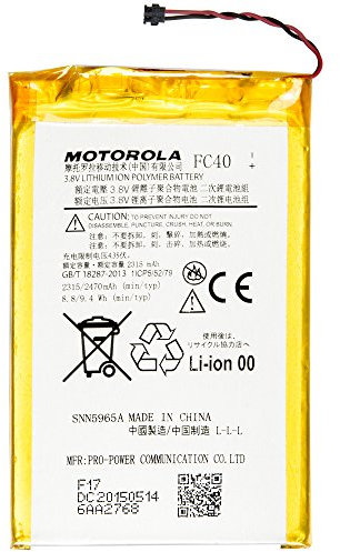 Original Motorola Li-Polymer Hard Installation Battery, FC40 2470 mAh for Motorola Moto G3 XT1548