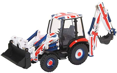 Oxford Diecast 1:76 JCB 3CX Eco Backhoe Loader Union Jack livery Collectable model 763CX002