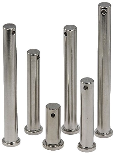 Steckbolzen 6x45 mm - (10 Stück) - Sicherungsbolzen/Splintbolzen/Bolzen - aus Edelstahl A4