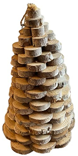 Tannenbaum zum Hängen aus Baumscheiben 20x20x30cm Holz Weihnachten Weihnachtsdeko Hänger Weihnachten Dekoration Advent Wald Herbst Landhaus Country Home Deko