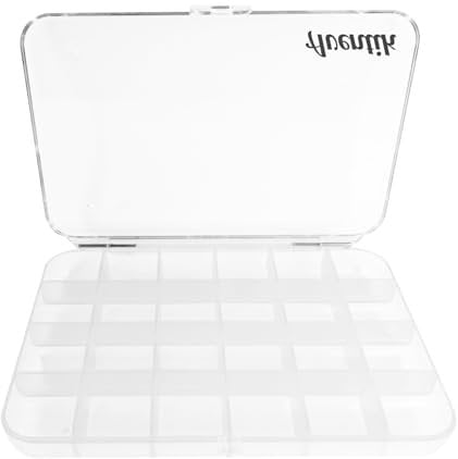 Aventik Polycarbonate Fly Fishing Box Four Different Multi-Compartment Option Fishing Tackle Box Great Pocket Size 7.52X5.24X1.08inch (24C)