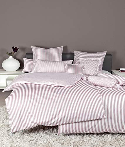 Janine 3912 Mako Seidensatin Wendebettwäsche modernclassic 155x220 cm + 80x80 cm kreiderose