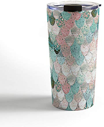 Society6 Monika Strigel Summer Mermaid Midcentury Reisebecher, Edelstahl, 20oz