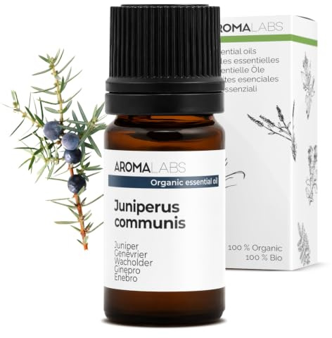 Bio - Juniper Essential Oil - 5mL - 100% Pure, Natural, Chemotyped and AB Certified - AROMA LABS (French Brand)