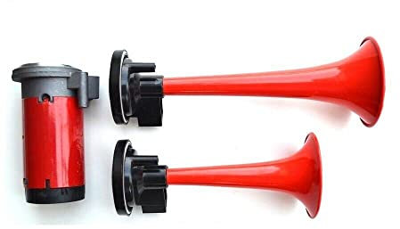 12v Klaxon Trompe Paire Avec Compresseur Double Son Pour Auto Camion Bateau Van