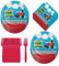 Train Theme Party Supplies - All Aboard Paper Dinner Plates and Luncheon Napkins (Serves 16)