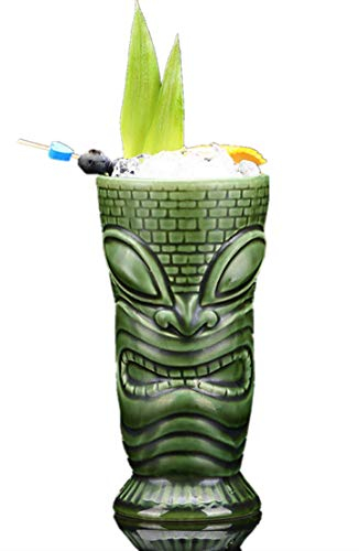 Tazza in ceramica con tiki hawaiana da cocktail, bicchiere da birra, cocktail, divertente tazza da caffè per casa, ufficio, regalo (41 Zombie Island)