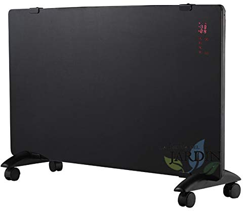 Suinga CONVECTOR Calefactor Negro Ajustable con Temporizador, Potencia 750-1500 W