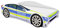 ACMA Kinderbett Auto-Bett Polizei mit Rausfallschutz, Lattenrost und Matratze (Polizei 1, 160x80 cm)