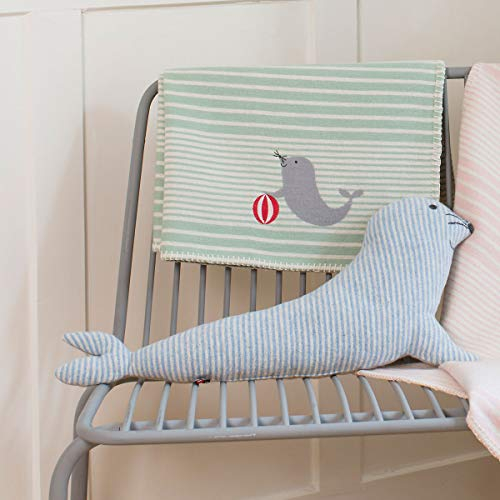 David Fussenegger Baby- und Kinderdecke Lena - 'Robbe' 75 x 100cm, GOTS Zertifiziert, Farbe:Hellgrün
