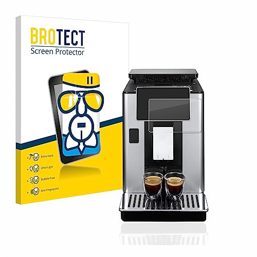 BROTECT Schutzglas für DeLonghi PrimaDonna Soul ECAM610.75.MB | Transparenter Displayschutz Made in Germany Schutzfolie Panzer Folie Glas 9H Anti-Fingerprint Einfache Montage Clear