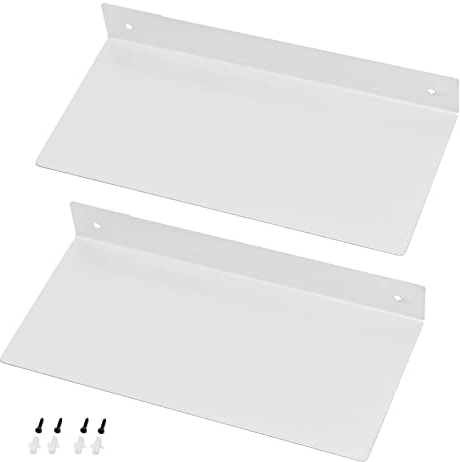 Étagères murales flottantes en métal blanc de 30 cm pour salle de bain, pour afficher des collections