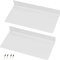 HOME COMPOSER 30cm Wandregal Metall Weiß, 2 Stück Modern Badezimmer Rostfrei Metallregal, Schweberegale Schwimmende Stahlregale für Küche Wohnzimmer Schlafzimmer und Büro