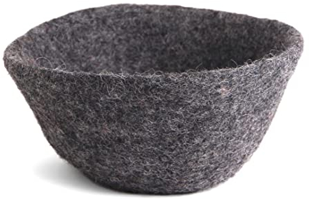 Én Gry & Sif Filzschale, Dekoschale, Osternest, Osterdeko, hand-made, fair-trade I dunkelgrau